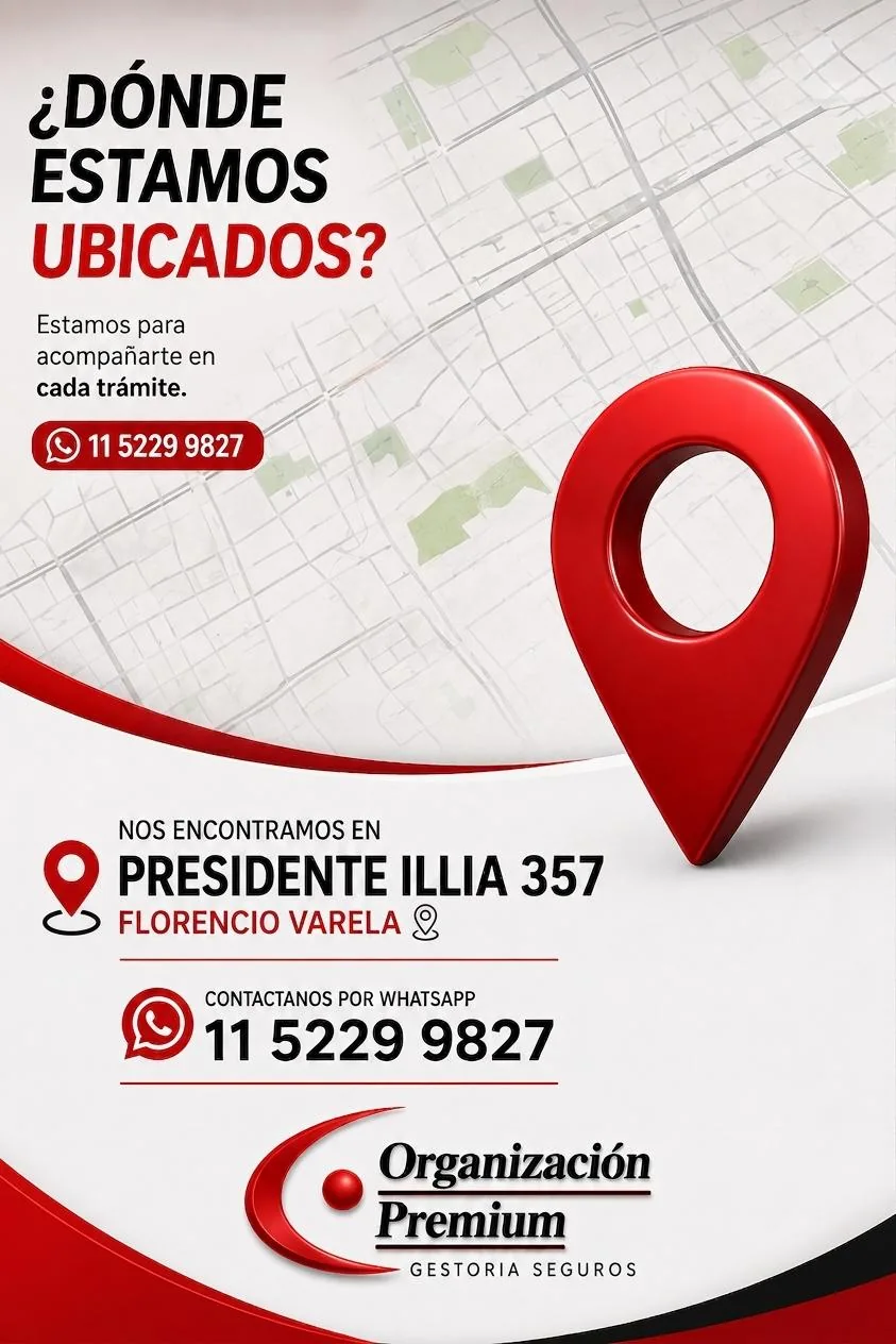 Flyer de ubicación de Organización Premium